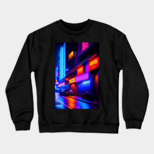 Neon Nightscape Crewneck Sweatshirt